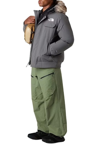 Bomber à capuche - Gris et blanc