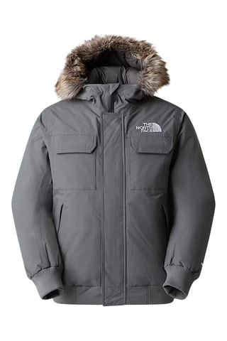 Bomber à capuche - Gris et blanc