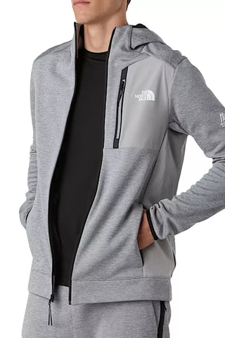 Veste à capuche - Gris chiné et blanc