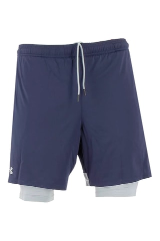 Short d’entraînement 2-en-1 - Bleu cobalt et gris clair