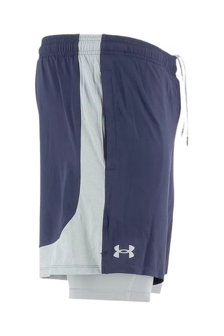 Short d’entraînement 2-en-1 - Bleu cobalt et gris clair