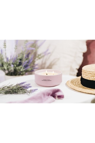 Maxi candela profumata in ceramica - Legno di sandalo, lavanda e arancio 