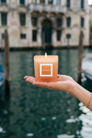 Bougie parfumée "fruité" à la cire de soja Peach Bellini