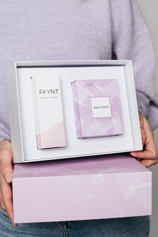 Coffret cadeau XOXO Violet - Bougie et parfum