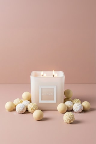 Bougie parfumée "gourmand" Truffe au Chocolat Blanc