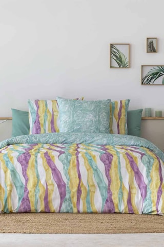 Housse de couette en coton 57 fils/cm² Wave - Multicolore