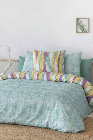 Housse de couette en coton 57 fils/cm² Wave - Multicolore