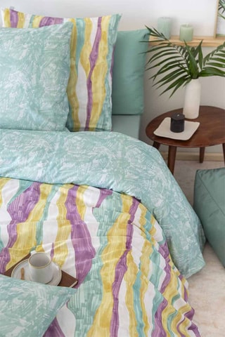 Housse de couette en coton 57 fils/cm² Wave - Multicolore