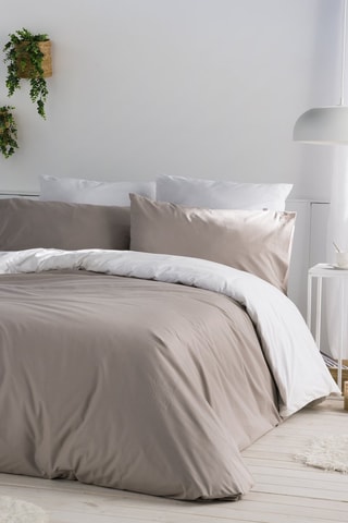 Housse de couette Casual en coton 57 fils/cm² - Gris