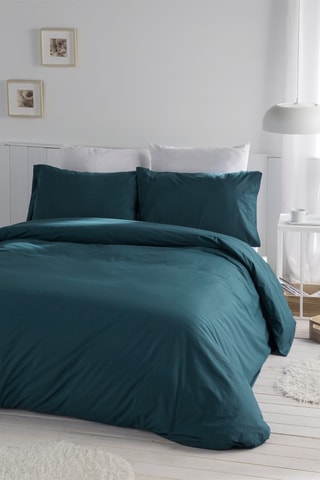 Housse de couette en coton 57 fils/cm² Casual - Bleu foncé