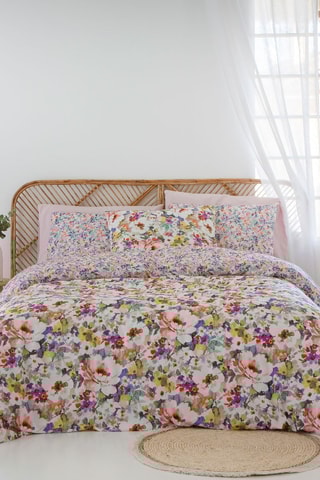 Housse de couette en coton 57 fils/cm² Poésie - Multicolore