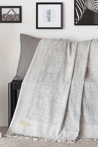 Plaid Braille - Gris perle - 130 x 170 cm