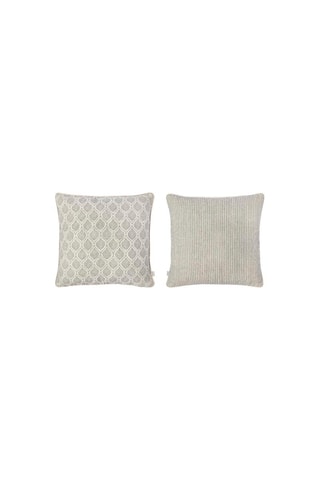 2 housses de coussin Astra - Gris - 50 x 50 cm