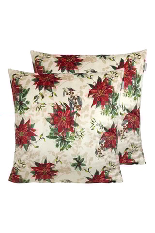 2 housses de coussin Chamonix Rouge et vert - 60 x 60 cm