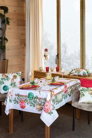 Nappe Decoration Xmas - Blanc et rouge