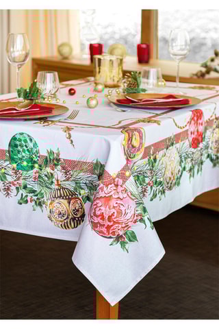 Nappe Decoration Xmas - Blanc et rouge