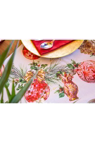 Nappe Decoration Xmas - Blanc et rouge