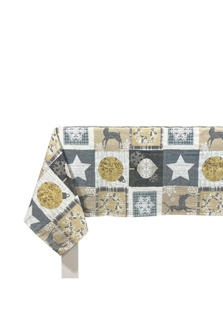 Nappe Rustic Blanc et gris