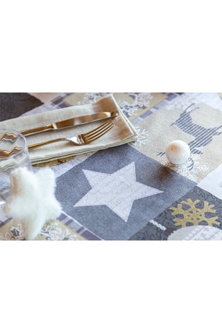 Nappe Rustic Blanc et gris