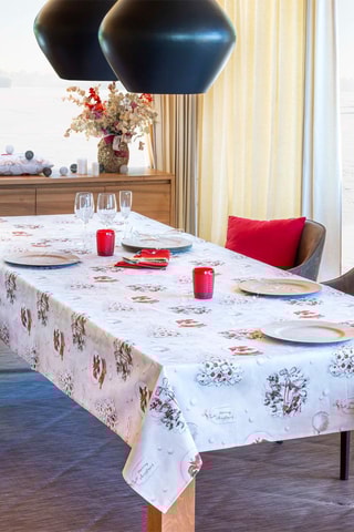 Nappe Xmas days Gris et rouge