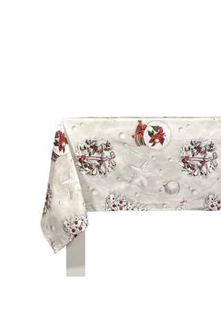 Nappe Xmas days Gris et rouge