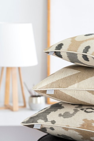 2 housses de coussin en lin Vigo - Beige et gris - 30 x 50 cm