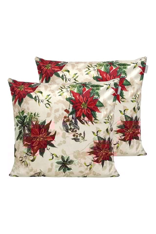 2 housses de coussin Chamonix Rouge et vert - 45 x 45 cm