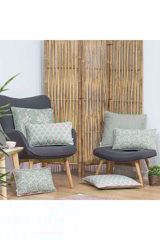 2 housses de coussin Harrison Negativo - Vert - 30 x 50 cm