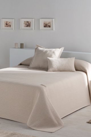 Couvre-lit Paines Crème et café