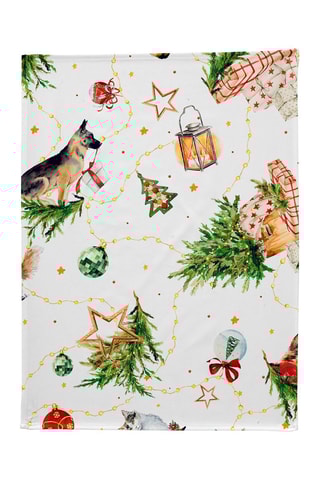 2 torchons Puppies Blanc et vert