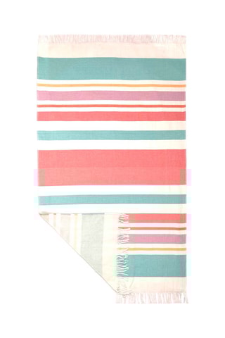 Serviette de plage Formentera - Rose et bleu - 90 x 170 cm