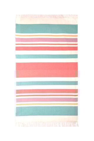 Serviette de plage Formentera - Rose et bleu - 90 x 170 cm