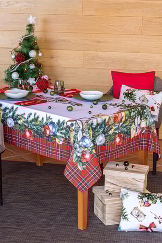 Nappe  Presents Blanc et vert