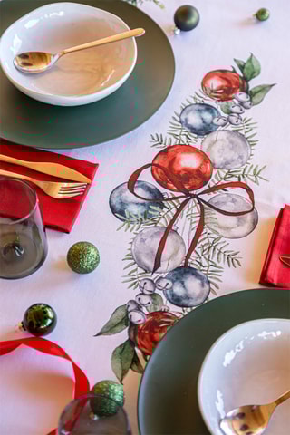 Nappe  Presents Blanc et vert