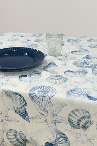 Nappe Twister Shell - Ecru et bleu