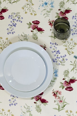 Nappe Twister Katya - Ecru et vert