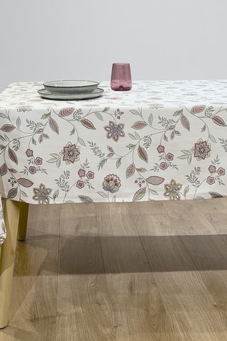 Nappe Twister Raiga - Ecru et rouge