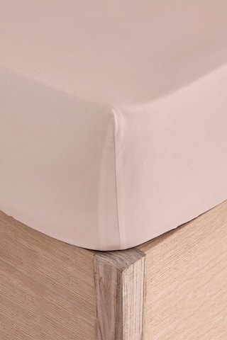 Drap-housse en coton 57 fils/cm² Casual - Rose