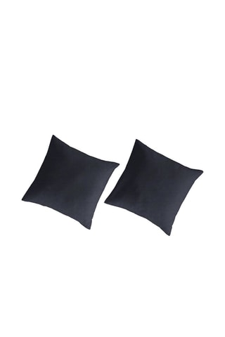 2 taies d'oreiller en lin et coton biologique 79 fils/cm² Liso Lo - Gris foncé