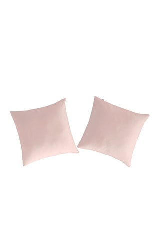 2 taies d'oreiller en coton 57 fils/cm² Casual - Rose pâle