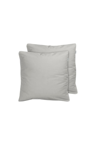 2 taies d'oreiller en coton 57 fils/cm² Casual - Gris clair