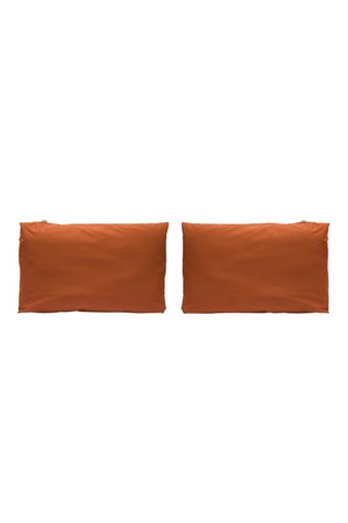 2 taies d'oreiller en coton 57 fils/cm² Casual - Terracotta