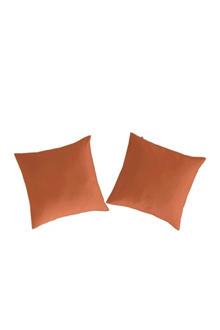 2 taies d'oreiller en coton 57 fils/cm² Casual - Terracotta