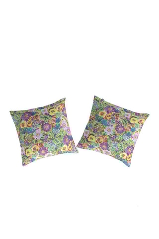 2 taies d'oreiller en coton 57 fils/cm² Lola - Multicolore