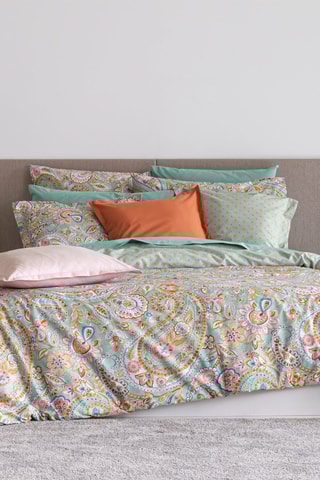Housse de couette en coton 57 fils/cm² Argun - Turquoise