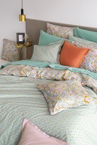 Housse de couette en coton 57 fils/cm² Argun - Turquoise