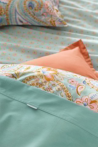 Housse de couette en coton 57 fils/cm² Argun - Turquoise