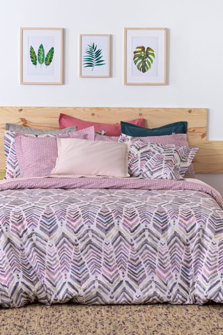 Housse de couette en coton 57 fils/cm² Zeya - Rose