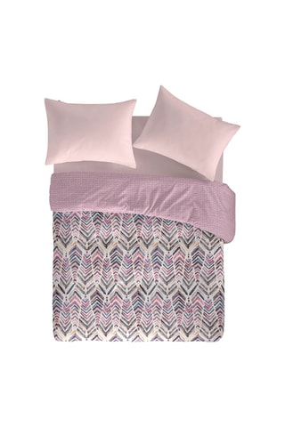 Housse de couette en coton 57 fils/cm² Zeya - Rose