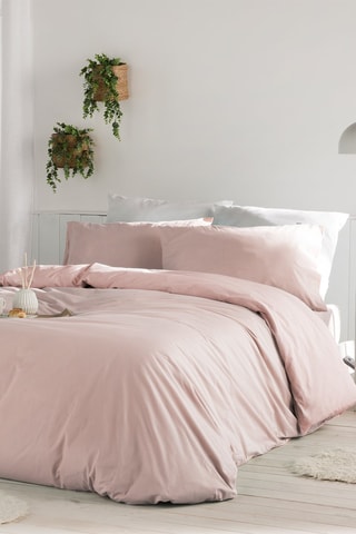 Housse de couette en coton 57 fils/cm² Casual - Rose clair